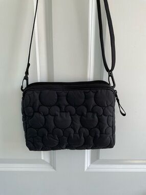 Vera Bradley Disney Quilted Mickey Crossbody Bag in Black